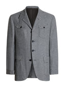 Giacca Safari Uomo Pied-De-Poule Grigia