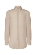 Camicia Uomo Regular Beige